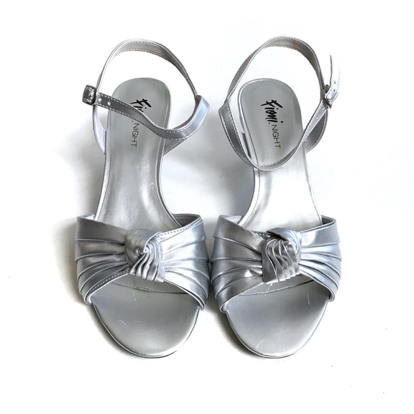 Shoes - Silver Heeled Sandals 9